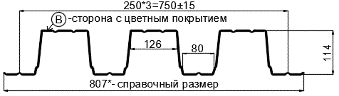 Фото: Профнастил Н114 х 750 - B (ПЭ-01-9003-1) в Павловском Посаде