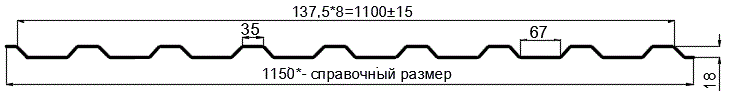 Фото: Профнастил оцинкованный МП20 х 1100 (ОЦ-01-БЦ-0.55) в Павловском Посаде