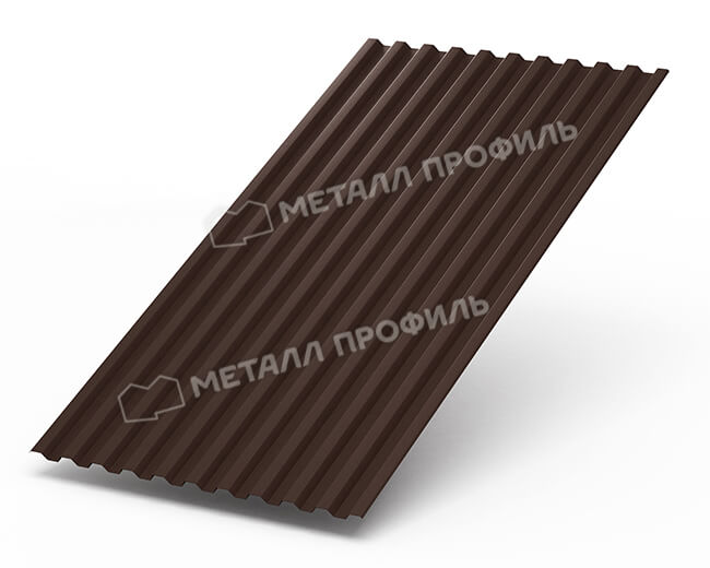 Профнастил С21 х 1000 - B (Steelmatt-20-8017-0.4±0.08мм) в Павловском Посаде