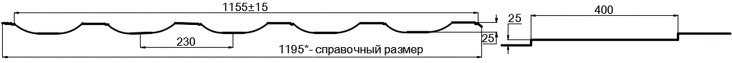 Металлочерепица МП Трамонтана-SL (PURMAN-20-9010-0.5) в Павловском Посаде