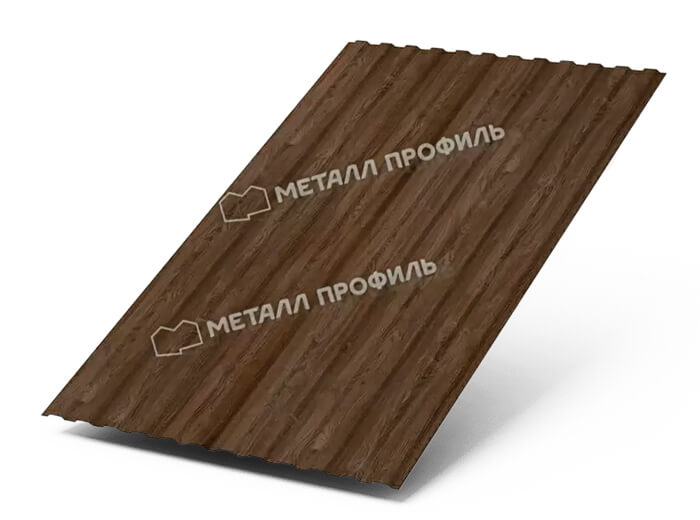 Фото: Профнастил МП10 х 1100 - B (ECOSTEEL_MA_Д-01-МореныйДуб-0.5) в Павловском Посаде