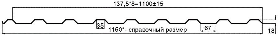 Фото: Профнастил оцинкованный МП20 х 1100 - R (ОЦ-01-БЦ-0.4) в Павловском Посаде