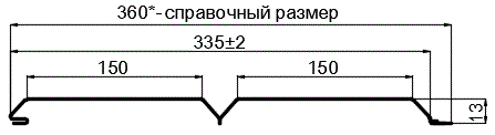 Фото: Софит перфор. Lбрус-XL-14х335 (ECOSTEEL_MA-12-Античный Дуб-0.45) в Павловском Посаде