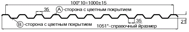 Фото: Профнастил С21 х 1000 - A (ECOSTEEL_MA_Д-01-МореныйДуб-0.5) в Павловском Посаде