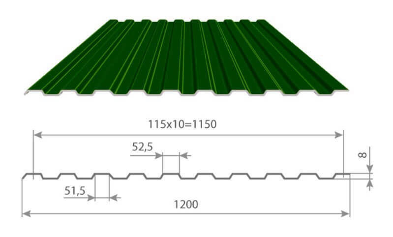 Профнастил С8 х 1150 - A (ECOSTEEL-01-Песчаник-0.5) в Павловском Посаде