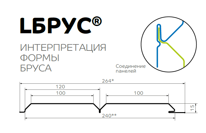 Софит Lбрус-15х240 (ECOSTEEL_T-12-Золотой Орех-0.45) в Павловском Посаде
