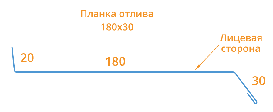 Планка отлива 180х30х2000 (ECOSTEEL_T-12-Золотой Орех-0.45) в Павловском Посаде