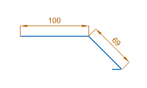 Планка карнизная 100х69х2000 (ПЭ-01-1018-0.45) в Павловском Посаде