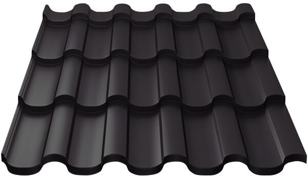 Металлочерепица МП Монтекристо-XL (VALORI-20-Темный Сланец-0.5)