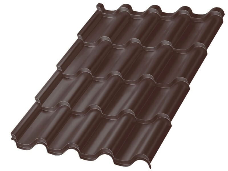 Металлочерепица МП Монтерроса-X (VikingMP E-20-8019-0.5)