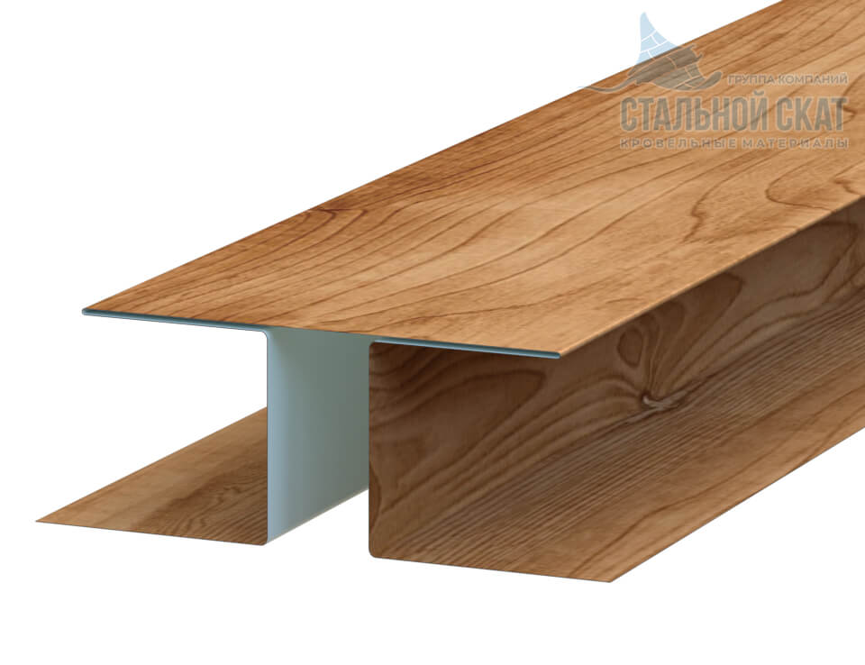 Планка стыковочная сложная Woodstock 75х3000 (ECOSTEEL_T-01-Кедр-0.5)